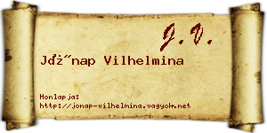 Jónap Vilhelmina névjegykártya